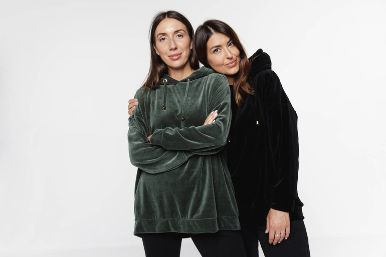 Over Black Sweatshirt