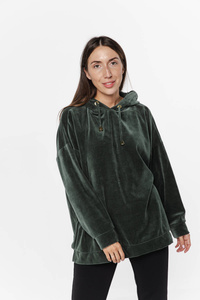 Over Black Sweatshirt