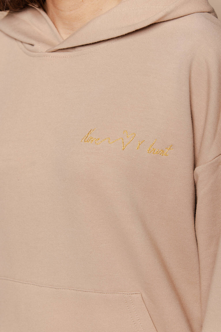 Beige Sweatshirt Love