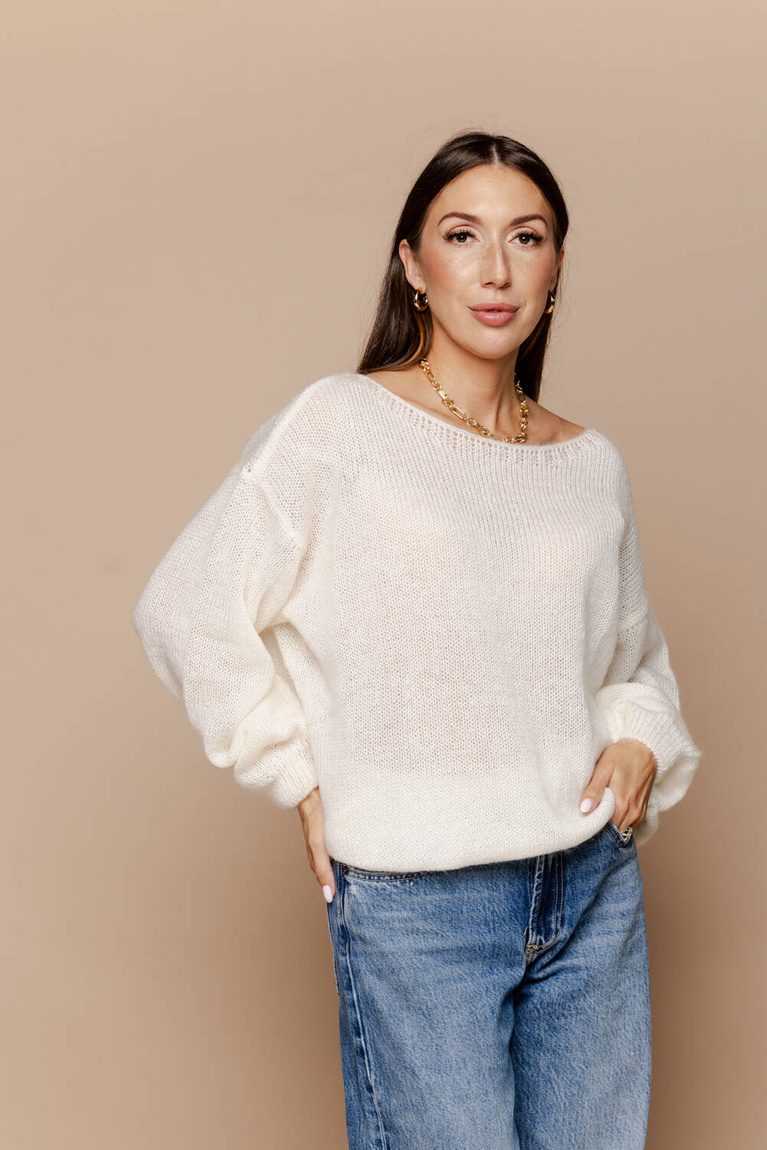 Sweter Classic Ecru