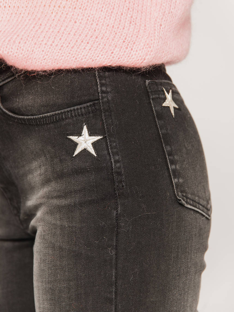 V Anthracite Velor Pants