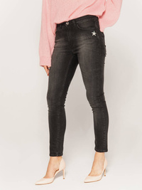 V Anthracite Velor Pants