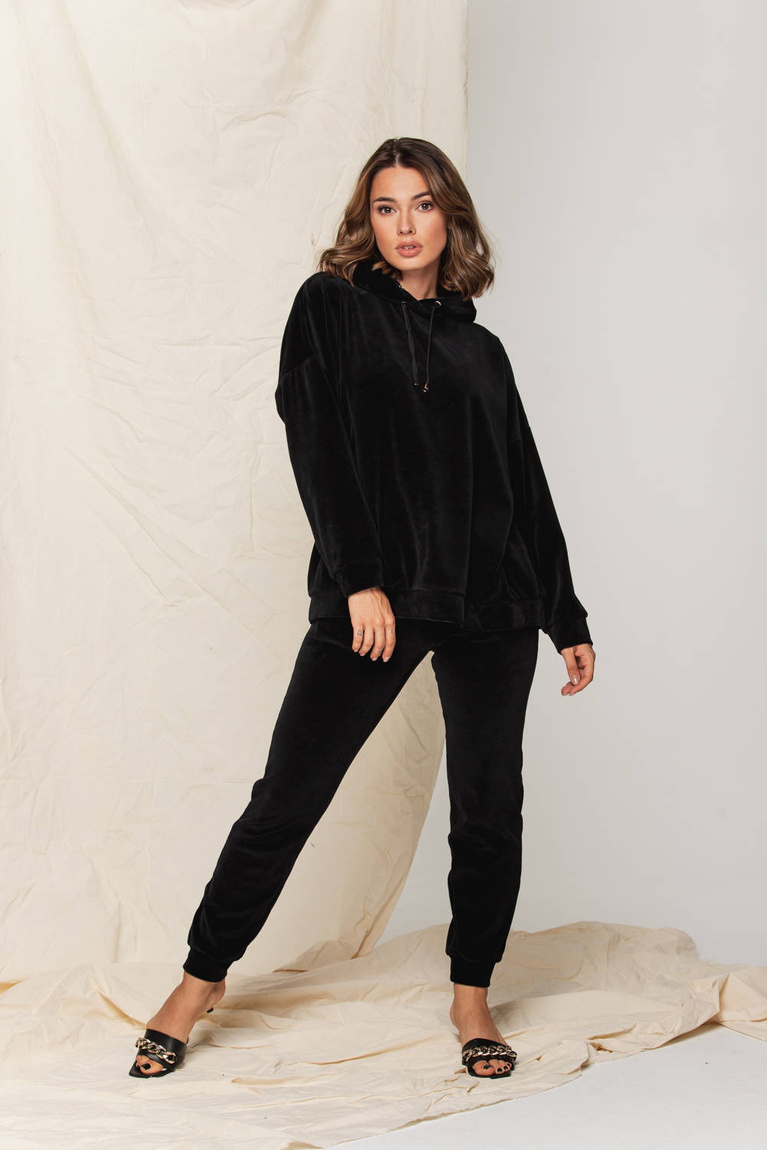 Over Black Sweatshirt