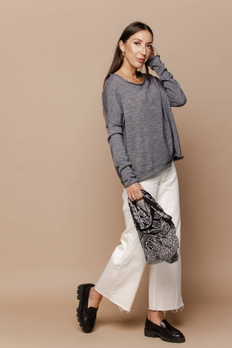 Sweter Joy Grey Melange