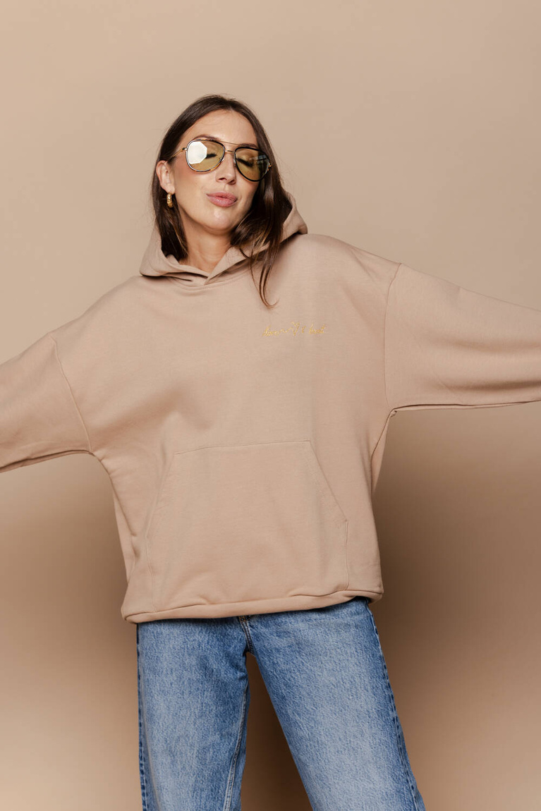 Beige Sweatshirt Love