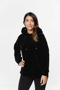 Over Black Sweatshirt