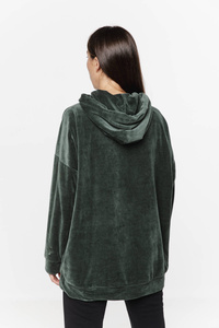 Over Black Sweatshirt