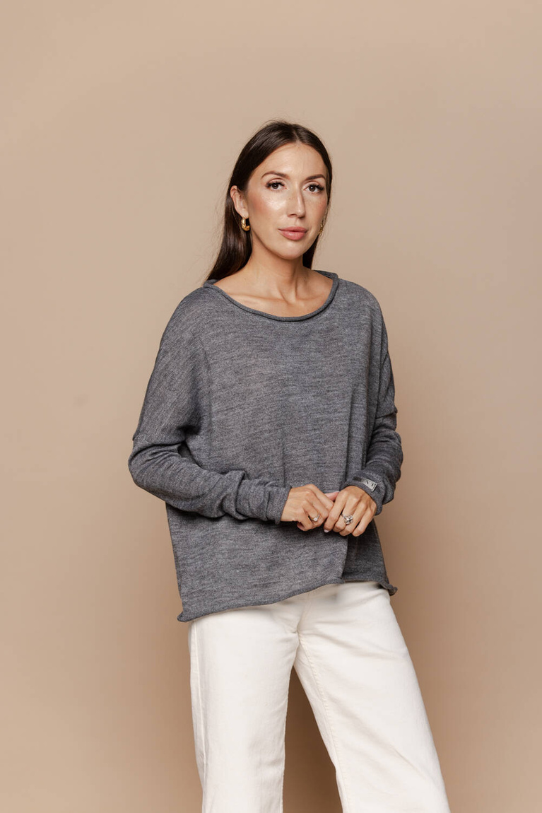 Sweter Joy Grey Melange